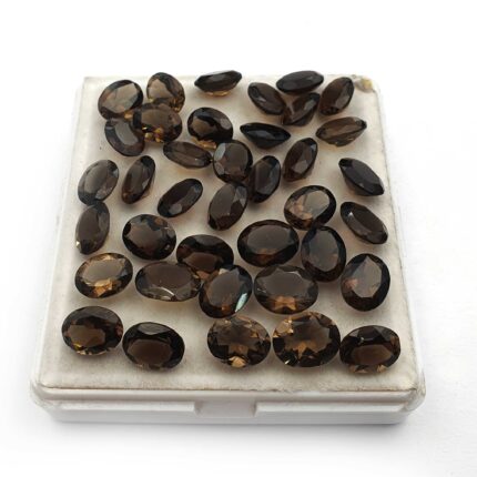 Natural Smoky Quartz Oval Cut Loose Gemstone Lot 7x9 MM 100 CT 60 Pcs