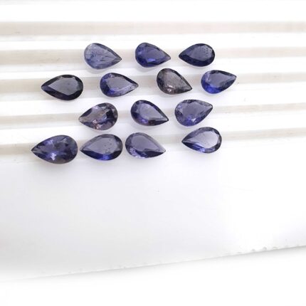 Natural Iolite Mix Size Pear Cut Gemstone For Jewelry Making 76 Pcs 5x8 mm 50 CT