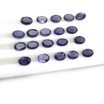 Natural Iolite Oval Cut Gemstone For Jewelry Making 54 Pcs 5x7 mm 36 CT