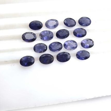 Natural Iolite Oval Cut Gemstone For Jewelry Making 46 Pcs 5x7 mm 30 CT
