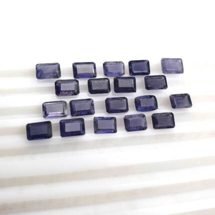 Natural Iolite Octagon Cut Loose Gemstone For Jewelry Making 41 Pcs 5x7 mm 35 CT