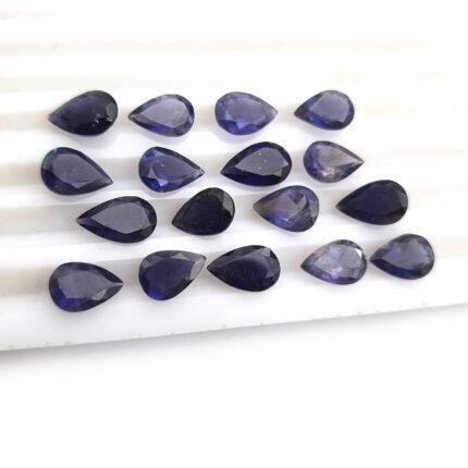 Natural Iolite Pear Cut Gemstone For Jewelry Making 27 Pcs 7x9-7x11 mm 38 CT