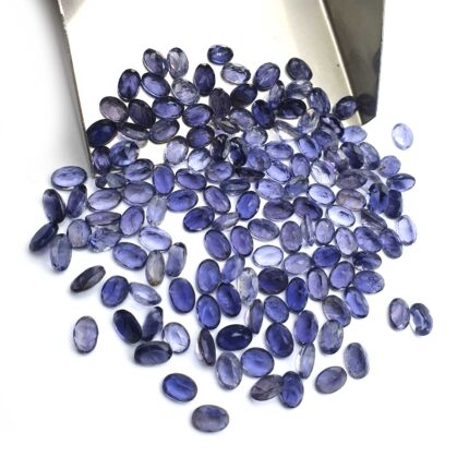 Natural Iolite Round Cut Loose Gemstone For Jewelry Making 73 Pcs 4x6 mm 34 CT