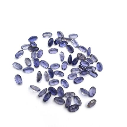 Natural Iolite Mix Size Oval Cut Loose Gemstone Lot 114 Pcs 3x4-4x6 mm 30 CT