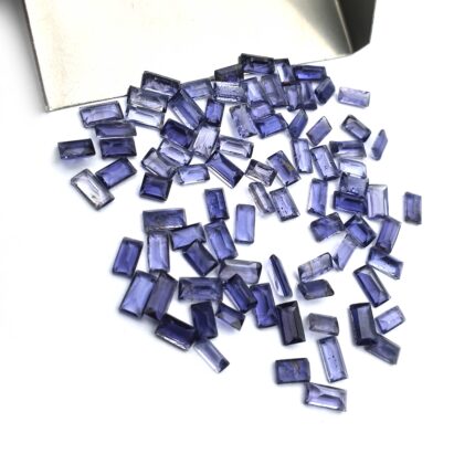 Natural Iolite Mix Size Baguette Cut Loose Gemstone Lot 85Pcs 3x5-13x16 mm 25 CT