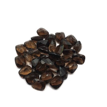 Natural Smoky Quartz Cushion Checker Cut Loose Stone Lot 7*9 MM 148 CT 78 Pcs