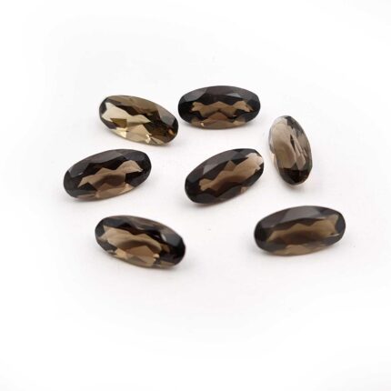Natural Smoky Quartz Oval Cut Loose Stone 5*10 MM 7 CT 7 Pcs