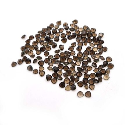 Natural Smoky Quartz Heart Cut Loose Stone 3 MM 16 CT 161 Pcs