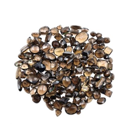 Natural Smoky Quartz Mix Cut Loose Stone 2-15 MM 50 CT 29 Pcs