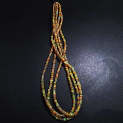 Natural Ethiopian Opal Rondelle Smooth Beads 3-4 MM 27 CT 16 Inch