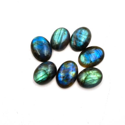Natural Labradorite Oval Cabochons Gemstone Lot 2 Pcs 17*22-18*25 MM 51 CT