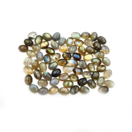 Natural Labradorite Oval Cabs Multi Fire Gemstone Lot 69 Pcs 6*8 MM 100 CT