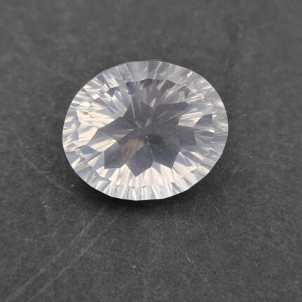 Natural Crystal Quartz Oval Concave Cut Loose Gemstone 24x28 MM 60 CT