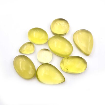 Natural Lemon Quartz Mix Shape Cabochon Gemstone 8-10 Pcs 7x10-18x26 MM 106 CT