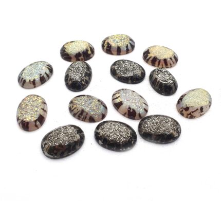 Natural Drusy Quartz Oval Cabochon Multi Color 10 Pcs 13*18 MM 100 CT