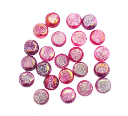 Natural Drusy Quartz Round Cabochon White Color 6 Pcs 20 MM 109 CT