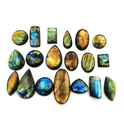 Natural Labradorite Mix Size Cabochon Multi Fire Loose Gemstone Lot 500 CT