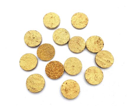 Natural Drusy Quartz Round Cabochon Golden Color 14 Pcs 16 MM 106 CT