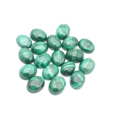 Natural Malachite Oval Cabochon Loose Stone 35 Pcs 7*9 MM 100 CT