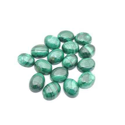 Natural Malachite Oval Cabochon Loose Stone 34 Pcs 7*9 MM 100 CT