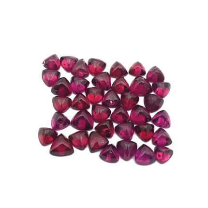 Natural Rhodolite Garnet Trillion Cabochon Loose Stone Lot 7 Pcs 4.5-5.5MM 5CT