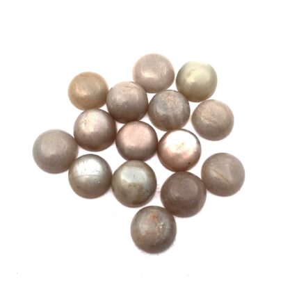 Natural Grey Moonstone Round Cabochon Loose Gemstone Lot 13 Pcs 13 MM 101 CT