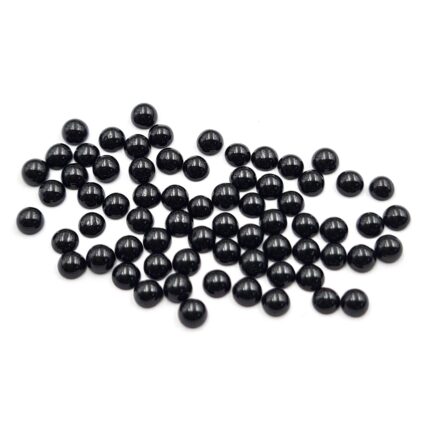 Natural Black Onyx Round Cabochon Loose Gemstone Lot 100 Pcs 3.25 mm