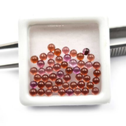 Natural Garnet Round Cabochon Loose Gemstone Lot 100 Pcs 2.5 mm