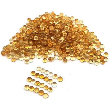 Natural Hessonite Round Cabochon Loose Gemstone Lot 100 Pcs 2 mm