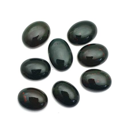 Natural Blood Stone Oval Cabochon Loose Gemstone Lot 8 Pcs 15*20 MM 130 CT