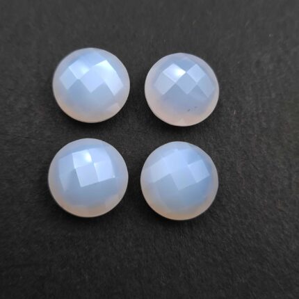 Natural Chalcedony Round Briolette Cut Loose Gemstone Lot 4 Pcs 12 MM 23 CT