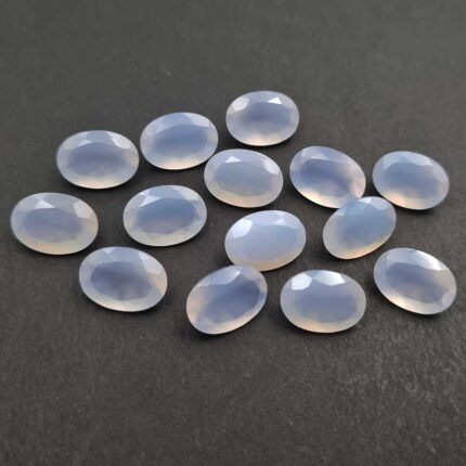 Natural Chalcedony Oval Cut Loose Gemstone Lot 14 Pcs 10x14 MM 68 CT