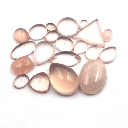 Natural Rose Quartz Mix Shape Cabochon Loose Lot 20 Pcs 4-13*6-18 MM 72 CT