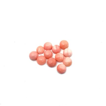 Natural Peach Opal Round Cabochon Loose Gemstone Lot 12 Pcs 3 MM 1.21 CT