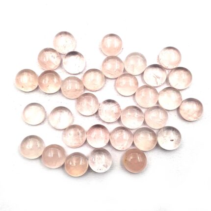 Natural Rose Quartz round Cabochon Loose Gemstone Lot 18 Pcs 11 MM 104 CT