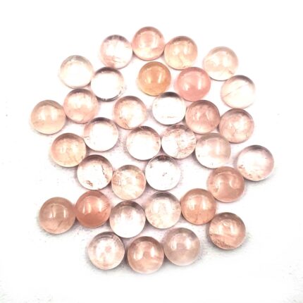 Natural Rose Quartz round Cabochon Loose Gemstone Lot 13 Pcs 12 MM 102 CT