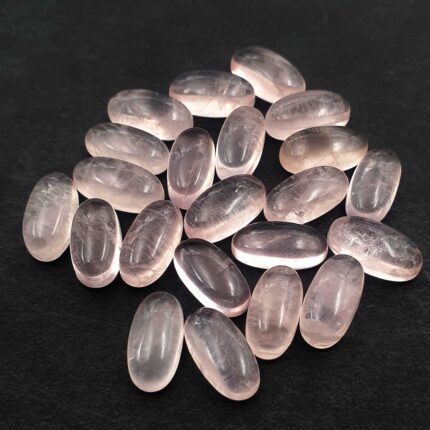 Natural Rose Quartz Oval Cabochon Loose Gemstone Lot 16 Pcs 8*16 MM 101 CT