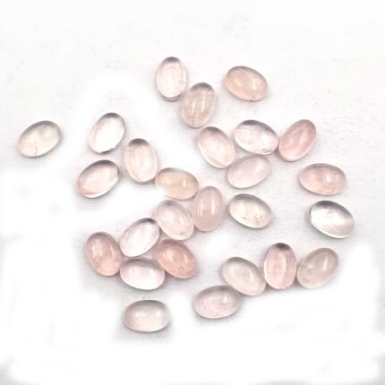 Natural Rose Quartz Oval Cabochon Loose Gemstone Lot 23 Pcs 8*12 MM 101 CT