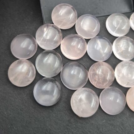 Natural Rose Quartz Round Cabochon Loose Stone Lot 14 Pcs 13 MM 106 CT