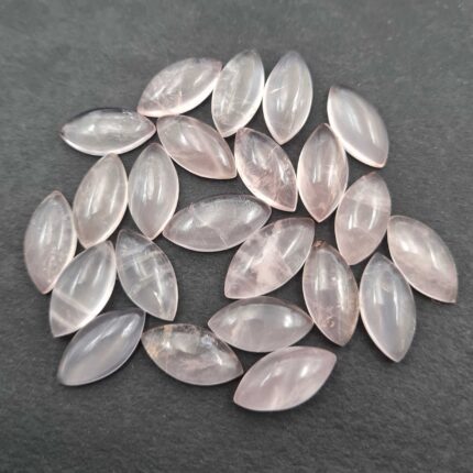Natural Rose Quartz Marquise Cabochon Loose Stone Lot 23 Pcs 9*17-10*19MM 133 CT