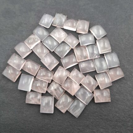 Natural Rose Quartz Cushion Cabochon Loose Stone Lot 50 Pcs 7*9-8*10MM 166 CT