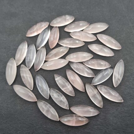 Natural Rose Quartz Marquise Cabochon Loose Stone Lot 32 Pcs 6*17 MM 114 CT