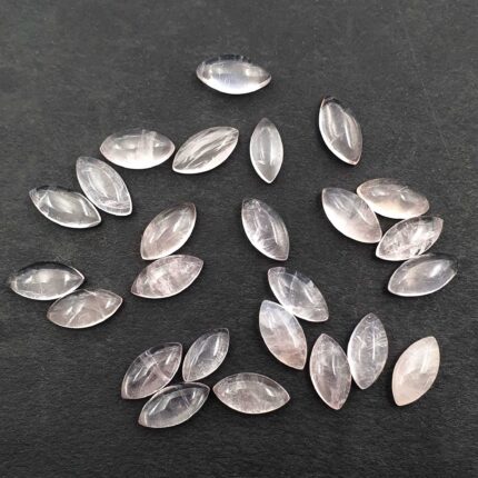 Natural Rose Quartz Marquise Cabochon Loose Stone Lot 17 Pcs 8-10*16-20 MM 103CT