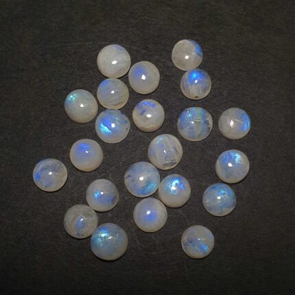 Natural Rainbow Moonstone Round Cabochon Loose Stone Lot 29 pc 9 mm 103 ct