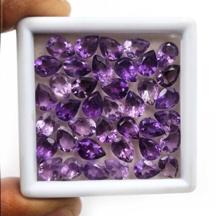Natural African Amethyst Pear Cut Loose Gemstone Lot 6*8 MM 100 CT 102 PCS