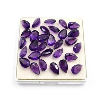 Natural African Amethyst Pear Cut Loose Gemstone Lot 6*9 MM 100 CT 80 PCS
