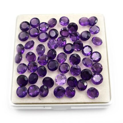 Natural African Amethyst Round Cut Loose Gemstone Lot 5.5 MM 100 CT 173 PCS