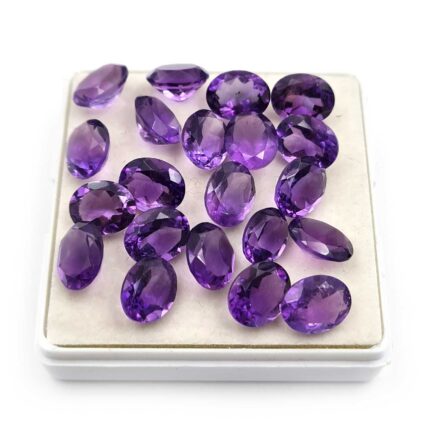 Natural African Amethyst Oval Cut Loose Gemstone Lot 8*10 MM 100 CT 42 PCS