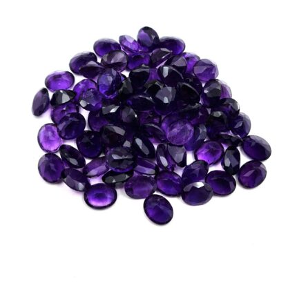 Natural African Amethyst Oval Cut Loose Gemstone Lot 8*10 MM 100 CT 41 PCS
