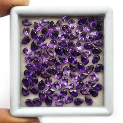 Natural African Amethyst Pear Cut Loose Gemstone Lot 4*6 MM 100 CT 274 PCS